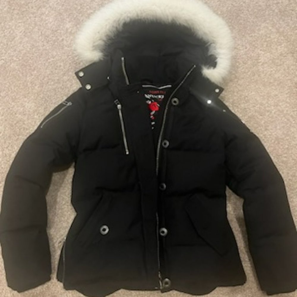 Moose Knuckles 3Q Jacket - BLACK/NATURAL FOX / Size Small
